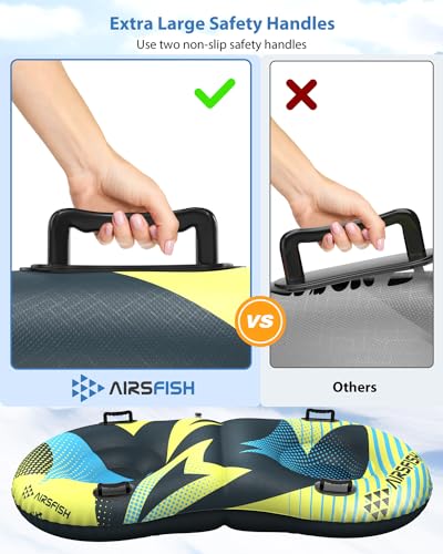 Inflatable Snow Sled with Towable Leash H9485