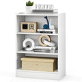 Black 3 Shelf Bookcase with Adjustable Shelves O600336