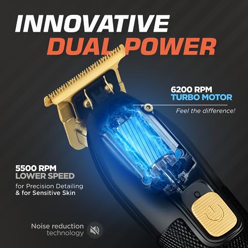 Professional Hair Clippers Set Turbo Power with Precise Cutting, Cordless Hair Clippers and Trimmers Set E390885