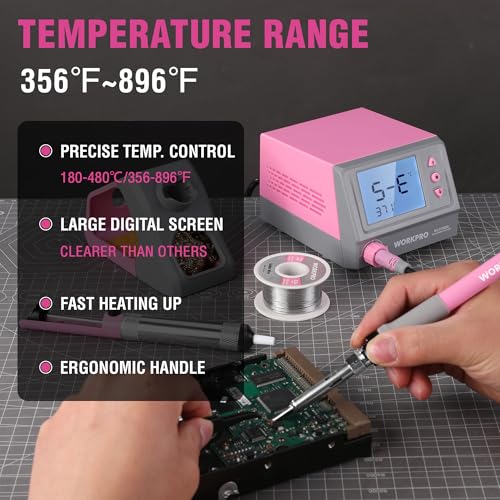 60W Digital Display Soldering Station with 5 Extra Iron Tips F10086