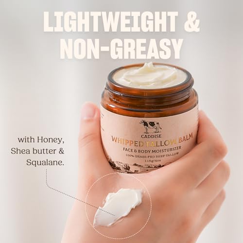 100% Grass-Fed Handmade Beef Tallow Cream Moisturizer, 4 Oz T506