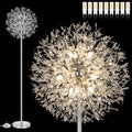 69'' Crystal Floor Lamp with K9 Crystals, Silver Chrome Y562859