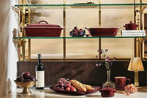 Stoneware Covered Rectangular Casserole, 4 qt. (12" x 9"), Rhone K38381