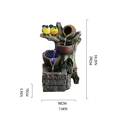 Desktop Fountain with Bird Resin Q50255