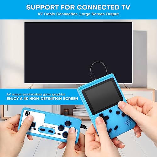 Handheld Retro Video Game Console with 3.0 Inch Screen (Blue-800 Games) R8294