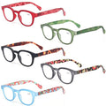 5 Pack Unisex Reading Glasses with Spring Hinge J99600