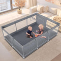 Extra Large 74" x 50" Baby Playpen with Breathable Mesh J5767