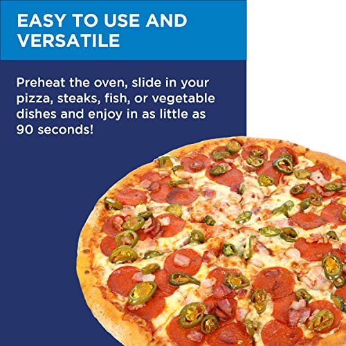 Electric Pizza Oven with 12 Inch Ceramic Stone, Stainless Steel D504255