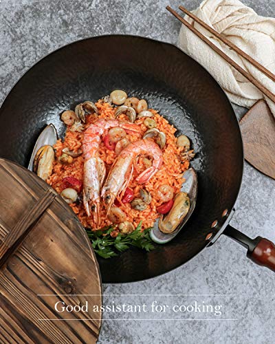 12.5" Carbon Steel Wok with Lid G5063