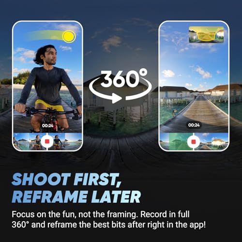 Waterproof 8K 360 Action Camera with Removable Lens Guards P770