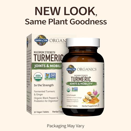 30 Tablets Turmeric Joints & Mobility Support 500mg Curcumin Black Pepper Organic Herbal Supplements I17703