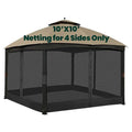 Black 10' x 10' 4-Panel Mosquito Netting with Zippers R156371